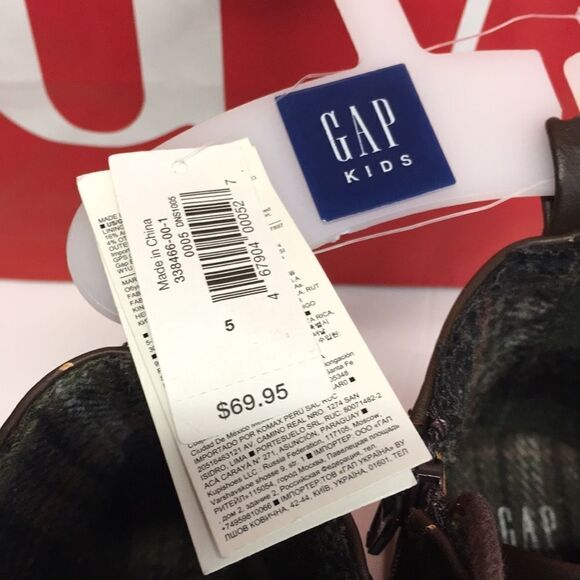 🔥Gap kids leather  boot  brown New - Picture 5 of 12